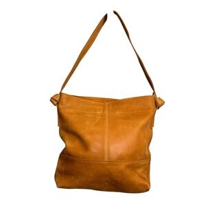 Able Cognac Leather Shoulder Bag